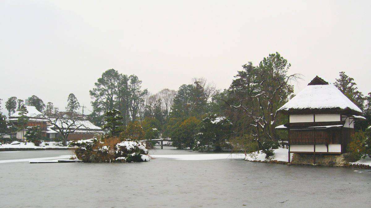 Shurakuen im Winter
